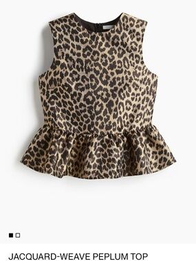 Jacquard weave peplum top